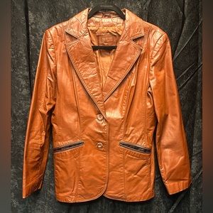 Vintage Rust Leather Jacket